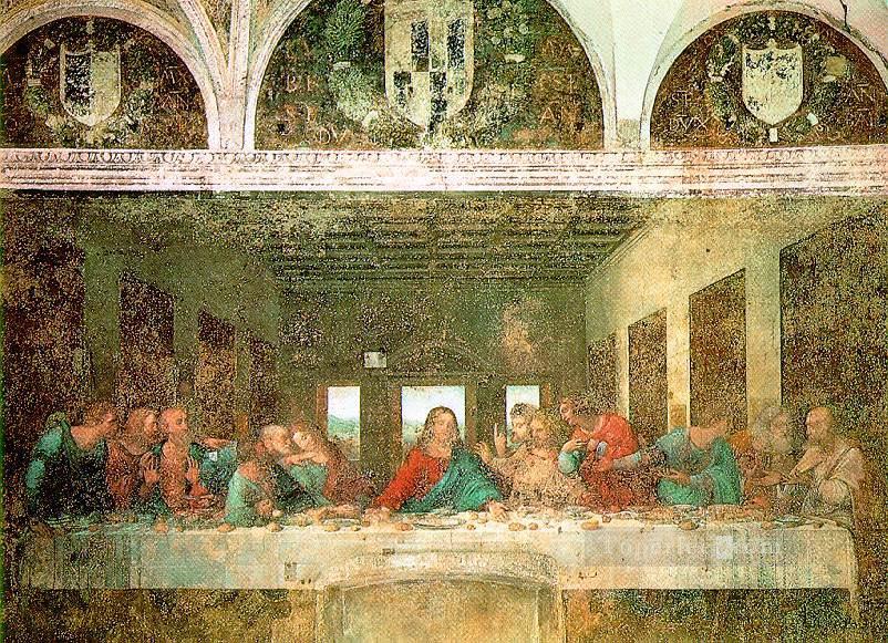 Das Abendmahl Leonardo da Vinci Religiosen Christentum Ölgemälde